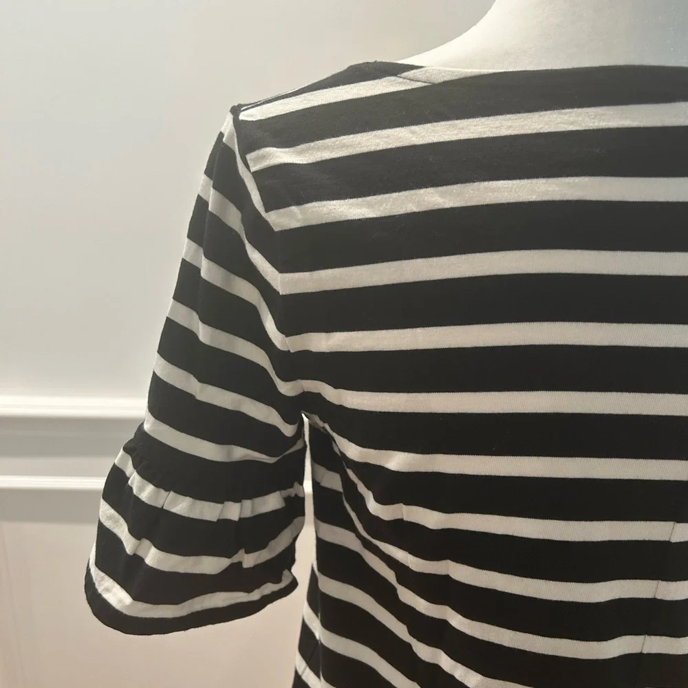 J.‎ Crew black and white striped dress size small